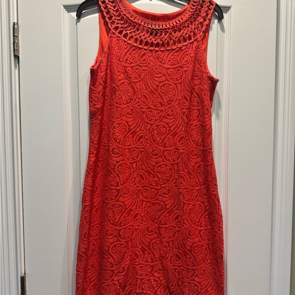 Jessica Howard Red Halter Sheath Mini Dress
